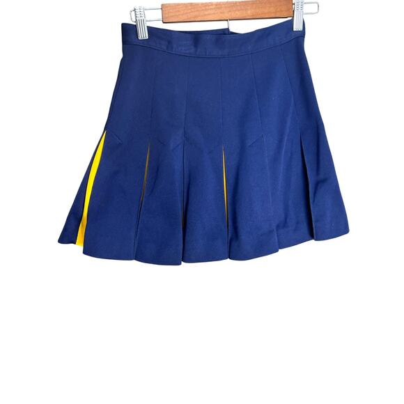 AUTHENTIC 2 PIECE CHEERLEADER DANZ TEAM UNIFORM "MUSTANGS" Small Blue Yellow - Picture 3 of 12
